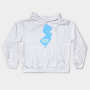 New Jersey Drink Local NJ Blue Kids Hoodie